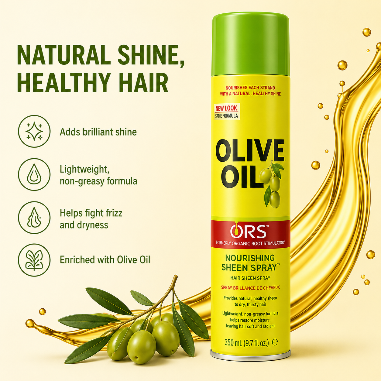 ORS Olive Oil Nourishing Sheen Spray – 500 ml