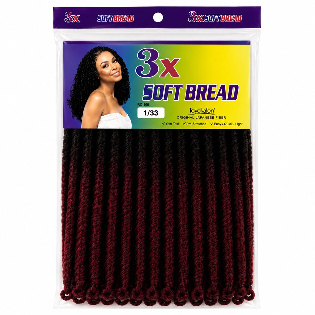 3x Soft Bread crochet hair color 1/33 front package