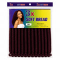 3X Soft Bread crochet hair in color 99J, front package view
