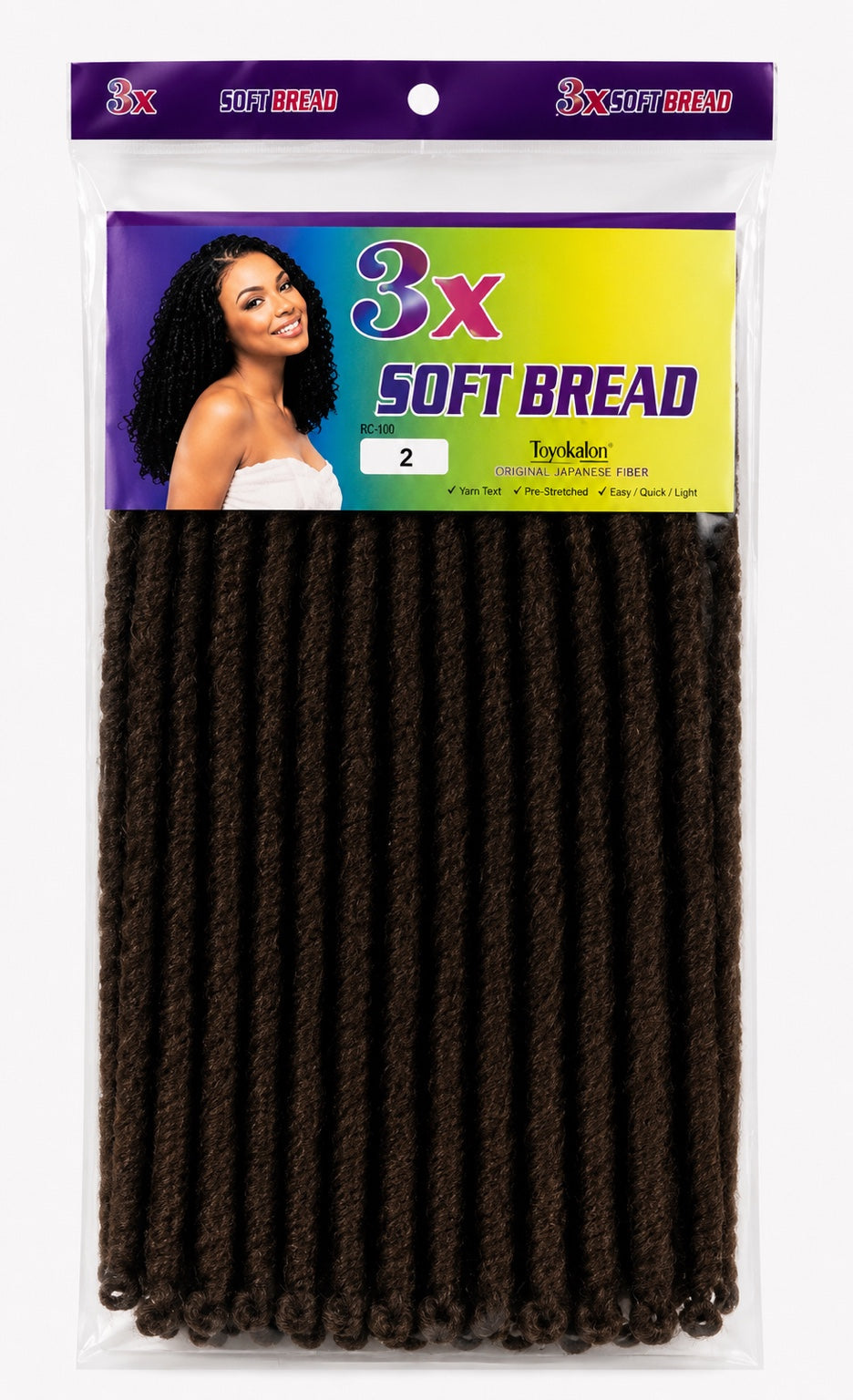 3X Soft Bread crochet hair color 2 front package