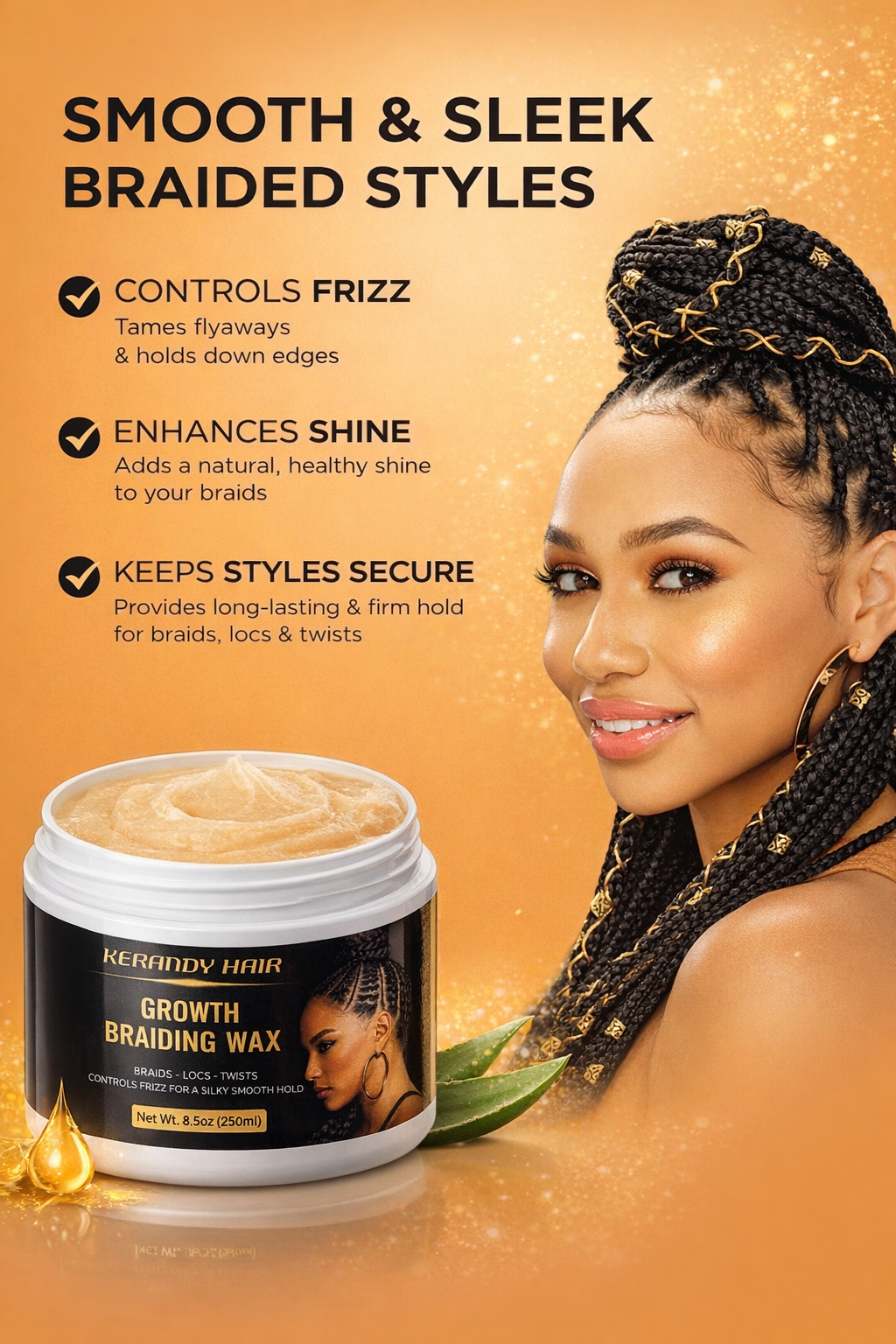 Kerandy Hair Growth Braiding Wax