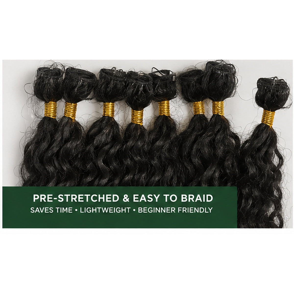 BULK Deep Wave Synthetic Hair 20" – Color 1B