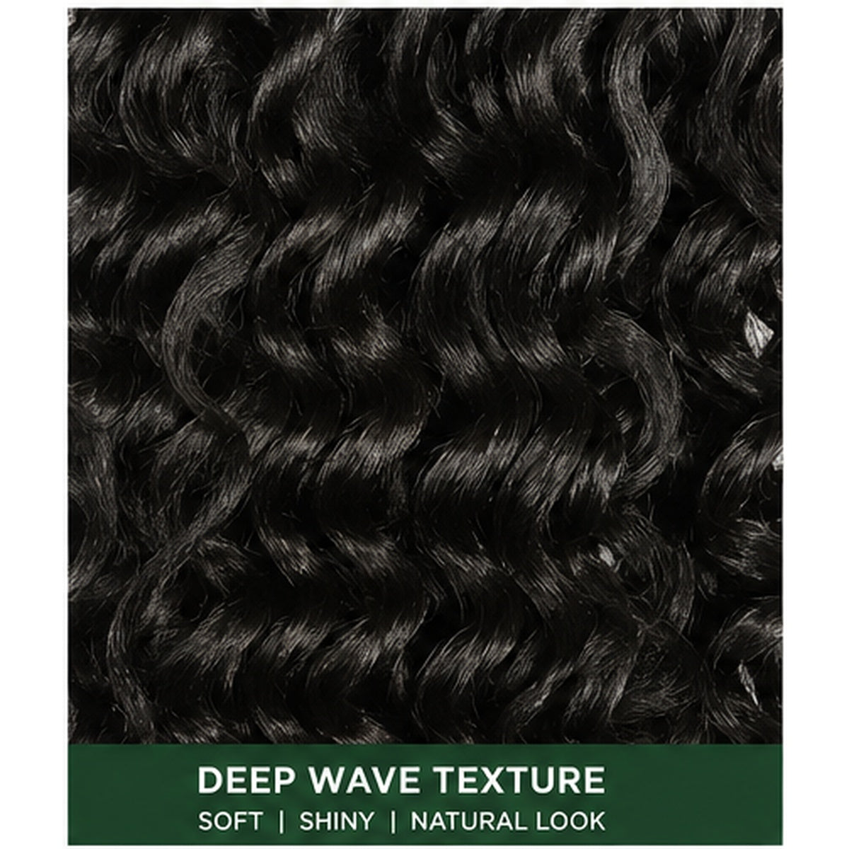 BULK Deep Wave Synthetic Hair 20" – Color 1B