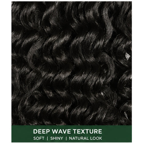 BULK Deep Wave Synthetic Hair 20" – Color 1B
