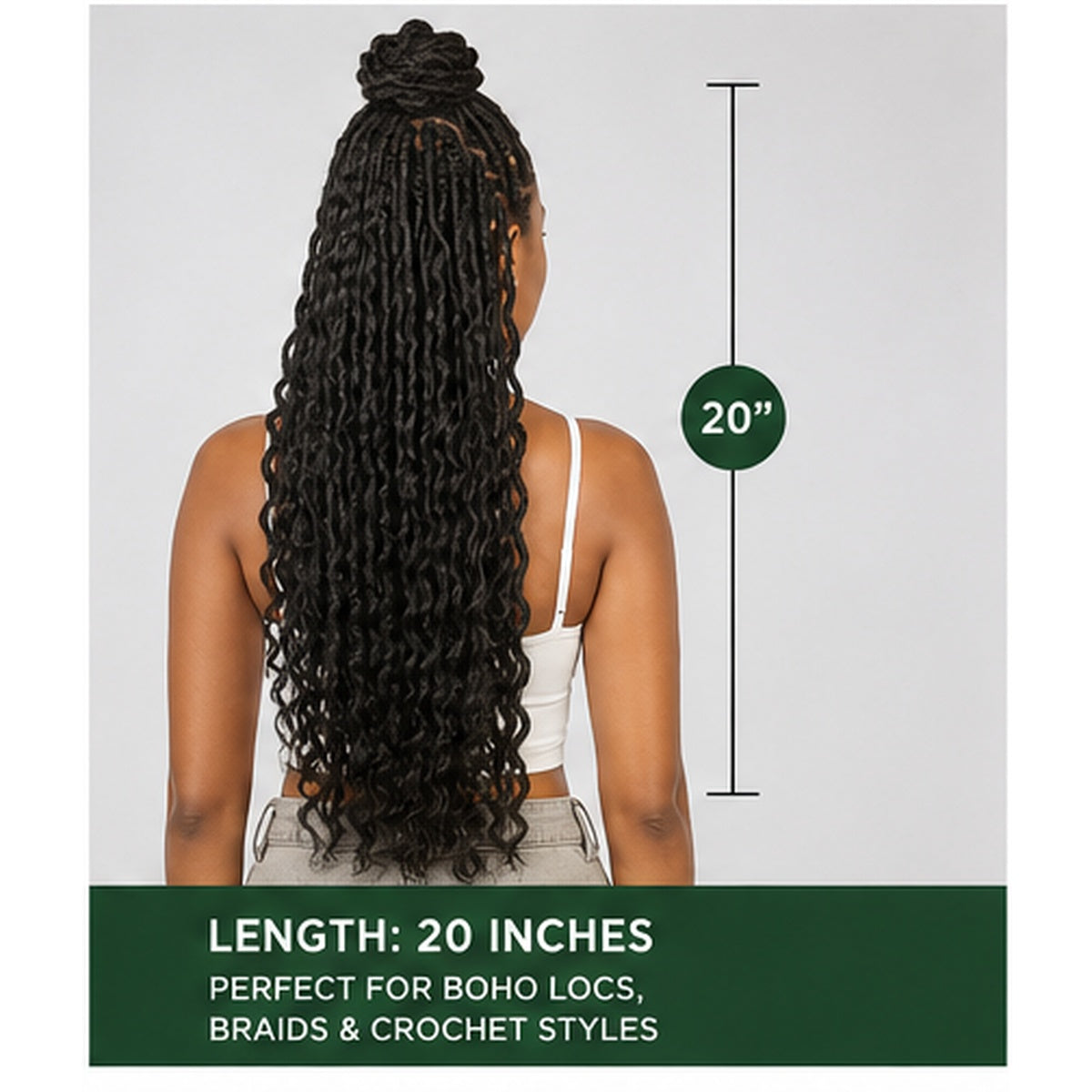 BULK Deep Wave Synthetic Hair 20" – Color 1B