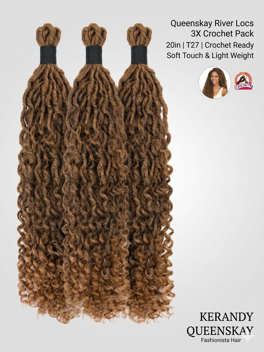 River Locs Faux Locs 20" – Color T27, 3X Pack