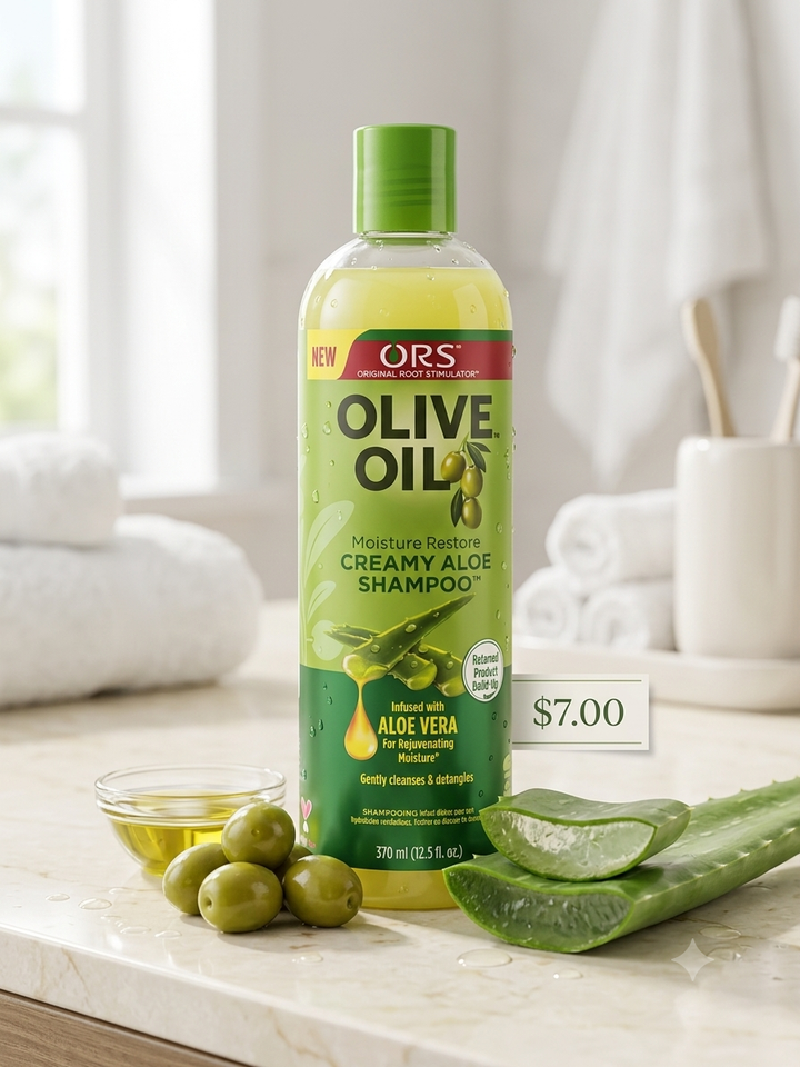 ORS Olive Oil Moisture Restore Creamy Aloe Shampoo – 370 ml (12.5 fl oz)