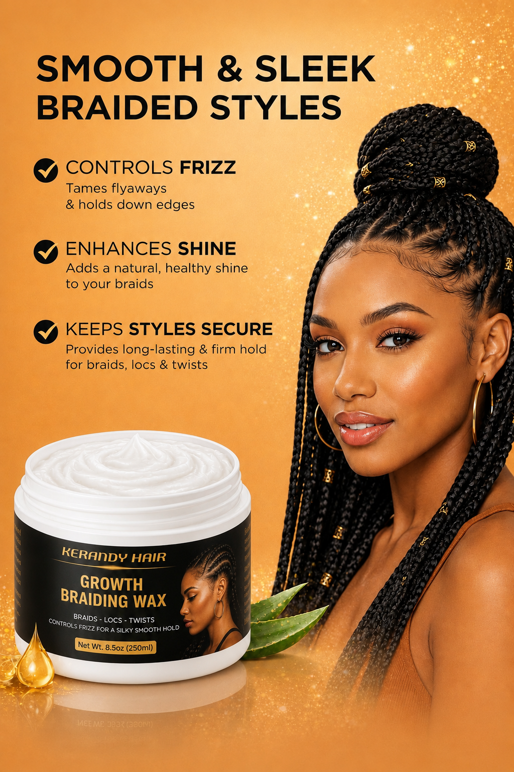 Kerandy Hair Growth Braiding Wax