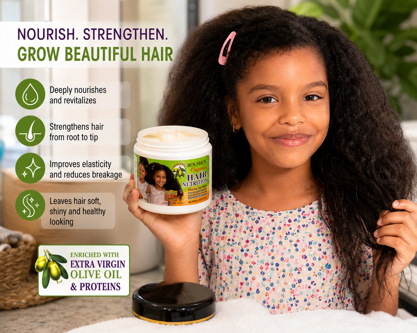 Roushun Organics Hair Nutrition Protein Enriched Treatment