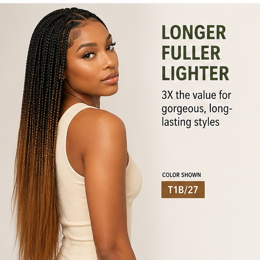 Outre X-Pression Ultra Braid 52" – Color T1B/27 Off-Black to Honey Blonde Ombré