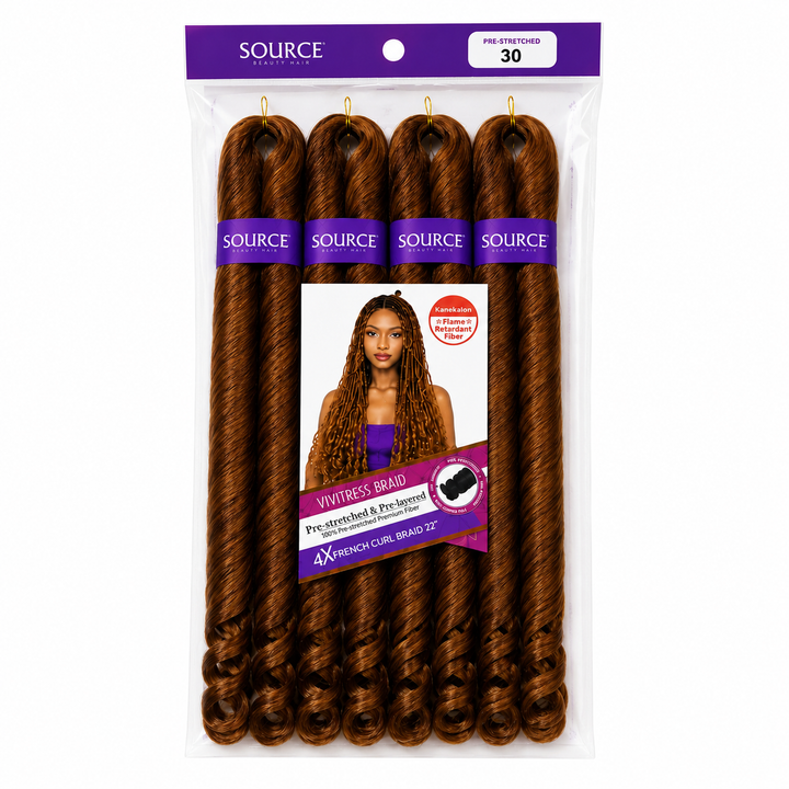 Source Vivitress 4X French Curl Braid 22" – #30