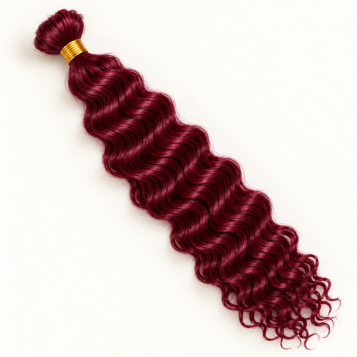 BULK Deep Wave Synthetic Boho Hair 20" – Color BUG Burgundy