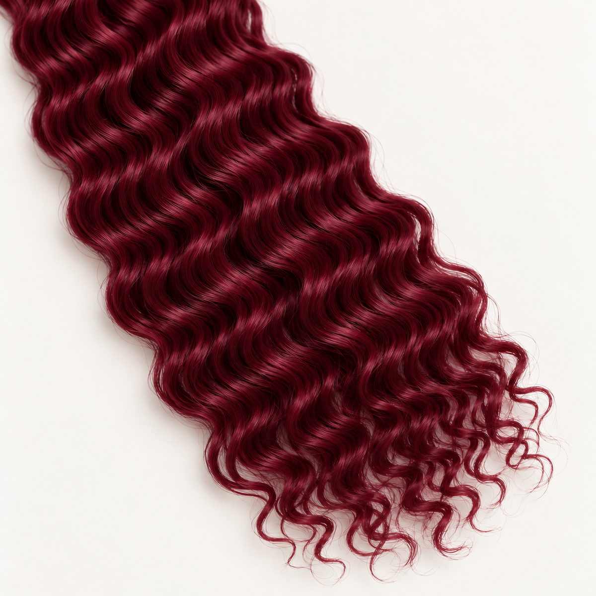 BULK Deep Wave Synthetic Boho Hair 20" – Color BUG Burgundy
