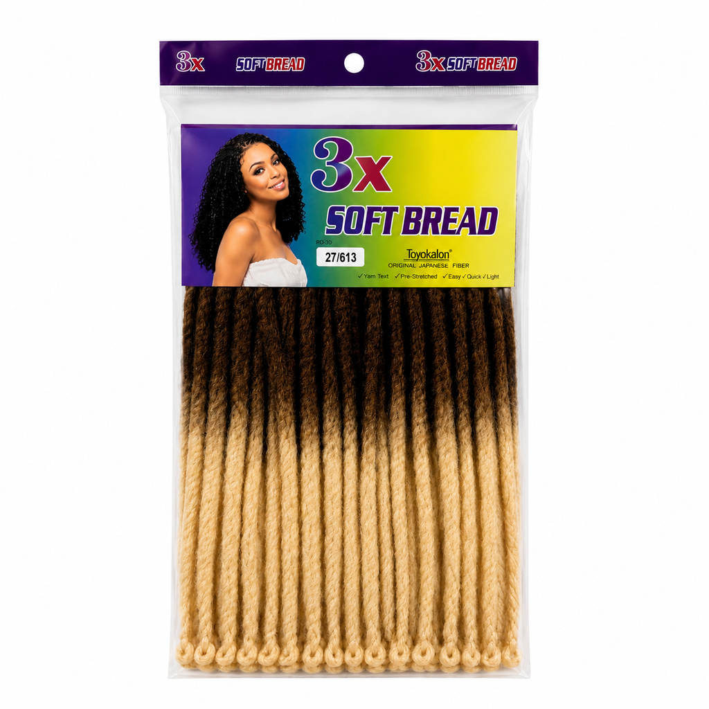 3X Soft Bread Crochet Faux Locs – 27/613 Honey Blonde to Blonde