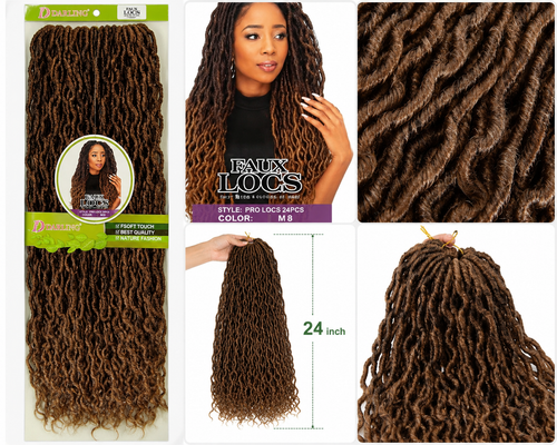 Darling Faux Locs Pro Locs 24PCS in color M8 product gallery