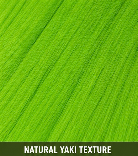 Close-up of Outre X-Pression Green natural yaki texture