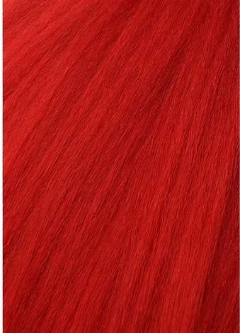 Close-up texture of red Outre X-Pression synthetic braiding hair