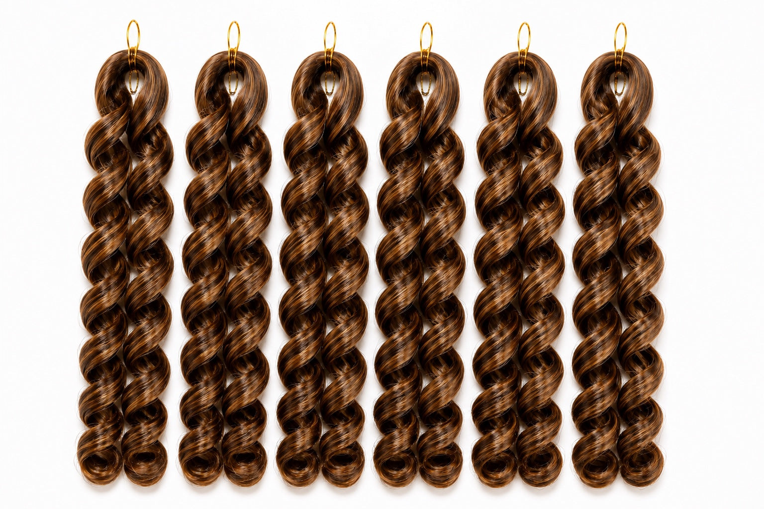 Six bundles of Source Italy Curly crochet braid 12 inch color B29