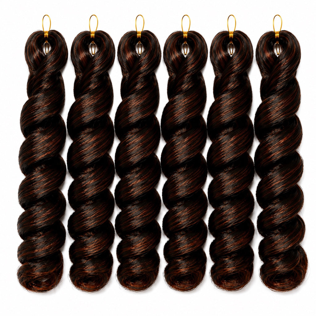 Six Source Italy Curly crochet braid bundles in color T350
