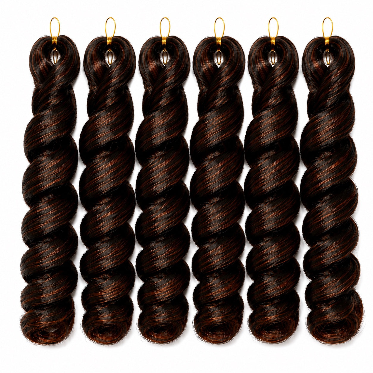 Six Source Italy Curly crochet braid bundles in color T350