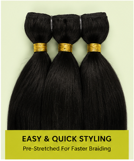 Three bundles of X-Pression pre-stretched braiding hair