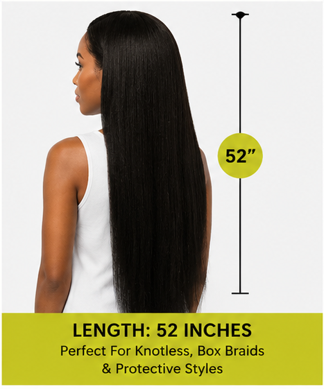 Model wearing 52-inch X-Pression pre-stretched braiding hair